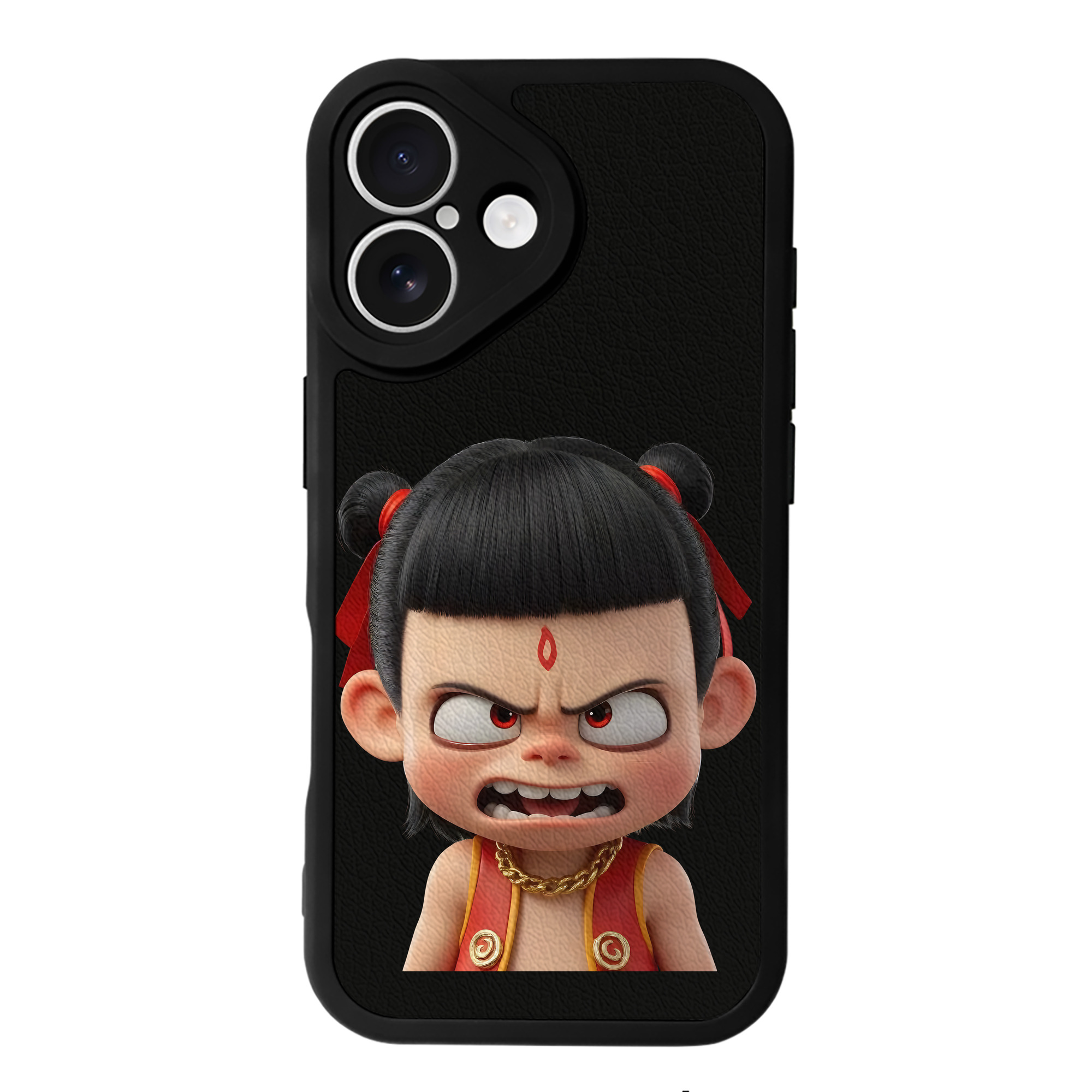 （画像用） Ne Zha 2 ナタ 魔童の大暴れ 【iPhone 16シリーズ対応】シリコンスマホケース（レザー調） 材質：シリコン